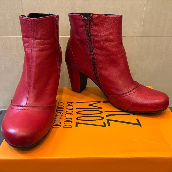 Miz Mooz Red Leather Booties - Picture 12 of 15